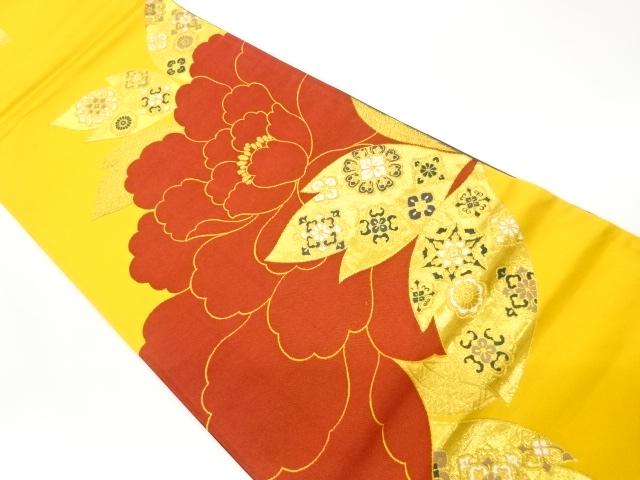 JAPANESE FUKURO OBI / WOVEN FLOWER CREST